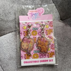 Nickelodeon jojo Siwa BFF Collectable Charms 2 Pc Set Bow Bow Puppy culturefly